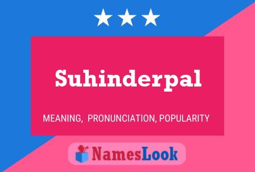 Póster del nombre Suhinderpal