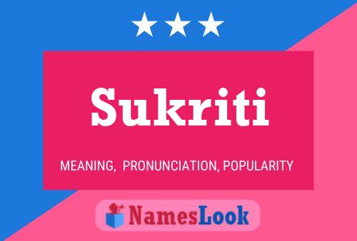 Póster del nombre Sukriti