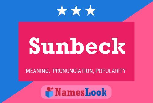 Póster del nombre Sunbeck