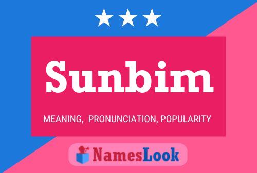 Póster del nombre Sunbim