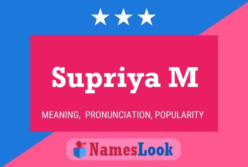 Póster del nombre Supriya M