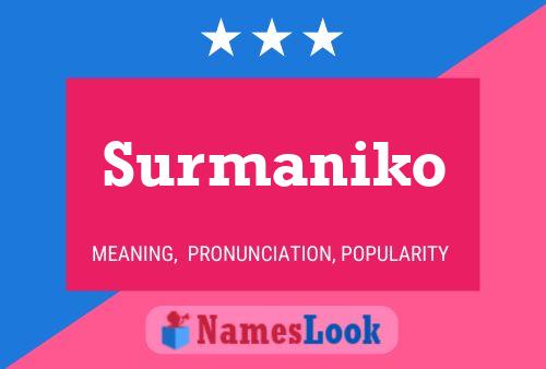 Póster del nombre Surmaniko