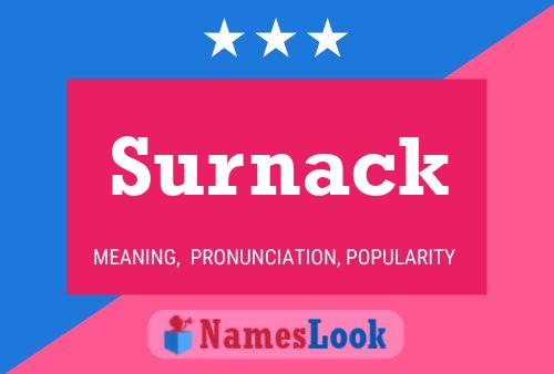 Póster del nombre Surnack