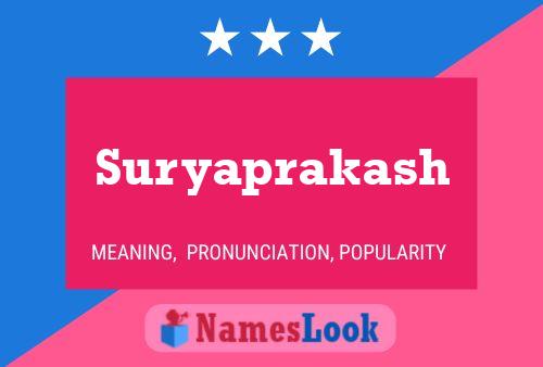 Póster del nombre Suryaprakash