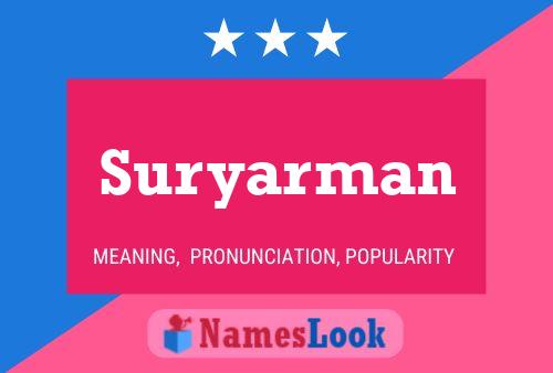 Póster del nombre Suryarman