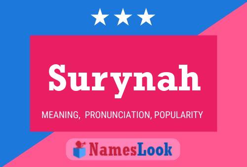 Póster del nombre Surynah