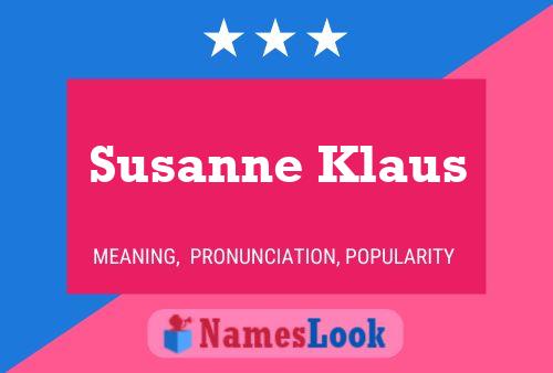 Póster del nombre Susanne Klaus