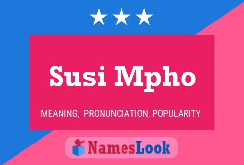 Póster del nombre Susi Mpho