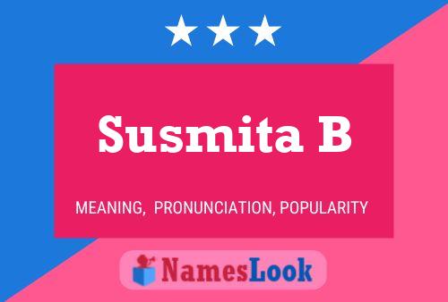 Póster del nombre Susmita B