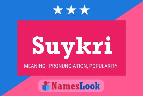 Póster del nombre Suykri