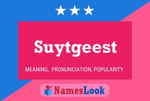 Póster del nombre Suytgeest