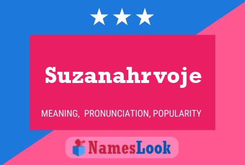 Póster del nombre Suzanahrvoje