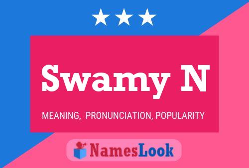 Póster del nombre Swamy N