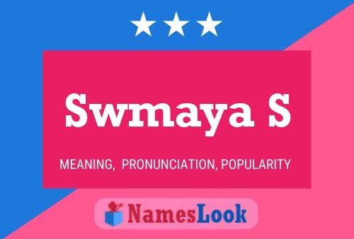 Póster del nombre Swmaya S