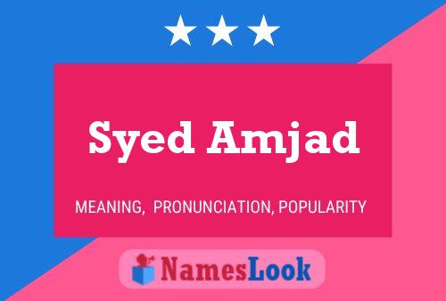 Póster del nombre Syed Amjad