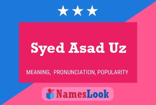 Póster del nombre Syed Asad Uz