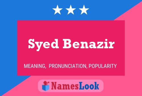 Póster del nombre Syed Benazir