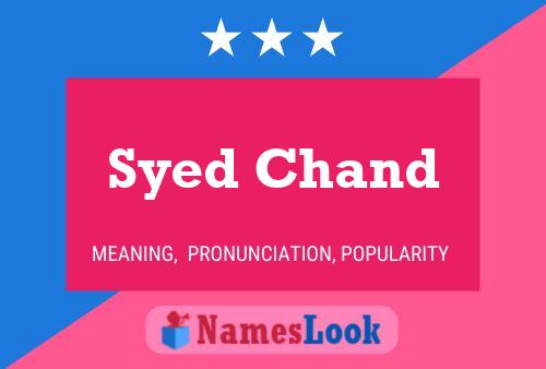 Póster del nombre Syed Chand