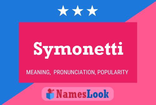 Póster del nombre Symonetti