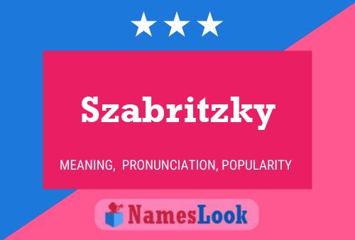 Póster del nombre Szabritzky