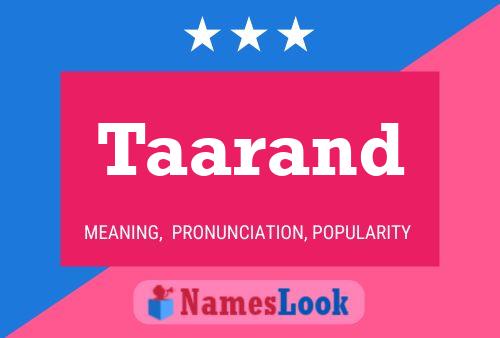 Póster del nombre Taarand