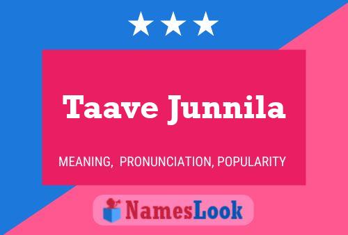 Póster del nombre Taave Junnila