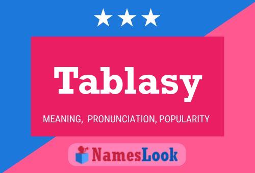 Póster del nombre Tablasy