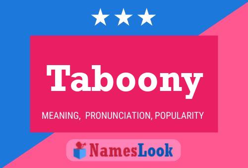 Póster del nombre Taboony