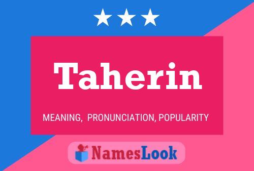 Póster del nombre Taherin