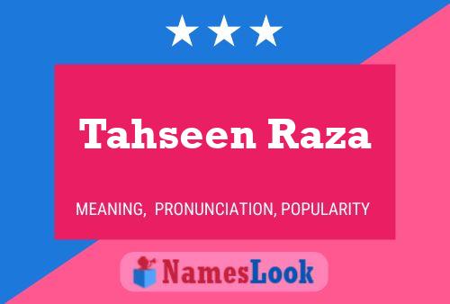 Póster del nombre Tahseen Raza