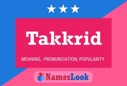 Póster del nombre Takkrid