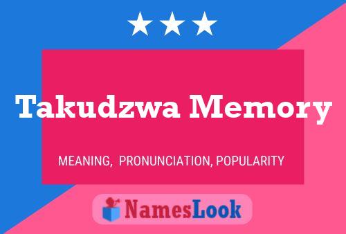 Póster del nombre Takudzwa Memory