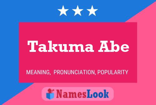 Póster del nombre Takuma Abe