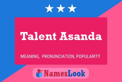 Póster del nombre Talent Asanda