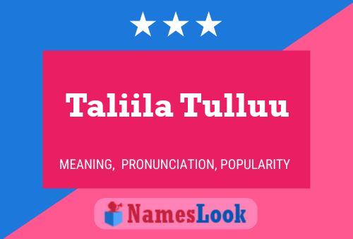 Póster del nombre Taliila Tulluu