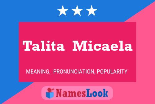 Póster del nombre Talita  Micaela