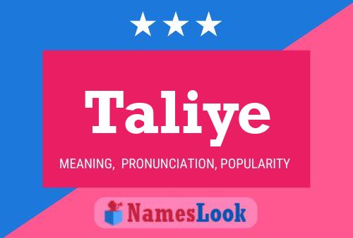 Póster del nombre Taliye