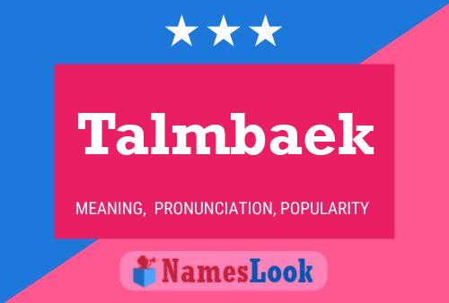 Póster del nombre Talmbaek