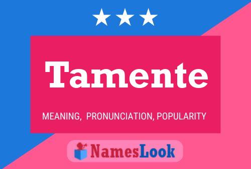 Póster del nombre Tamente