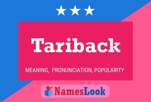 Póster del nombre Tariback