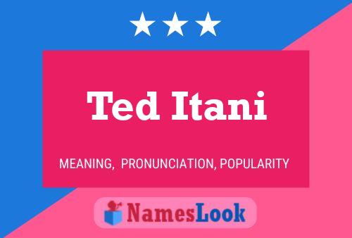 Póster del nombre Ted Itani