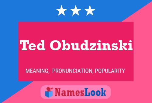 Póster del nombre Ted Obudzinski