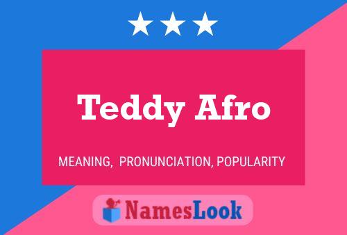 Póster del nombre Teddy Afro