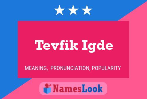 Póster del nombre Tevfik Igde