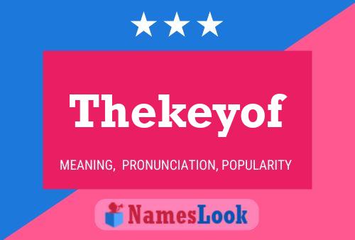 Póster del nombre Thekeyof