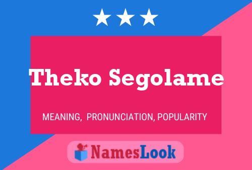 Póster del nombre Theko Segolame