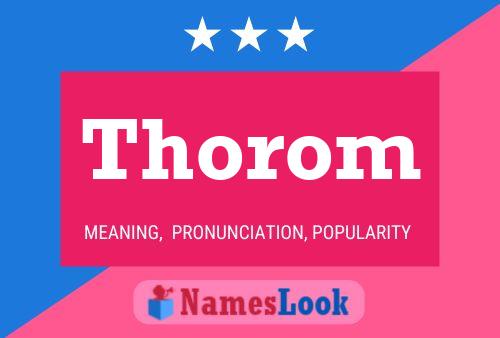 Póster del nombre Thorom