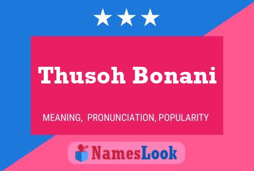 Póster del nombre Thusoh Bonani