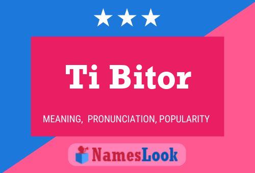 Póster del nombre Ti Bitor