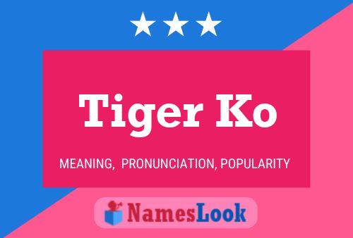 Póster del nombre Tiger Ko